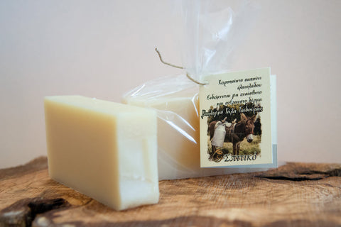 παραδοσιακό χειροποίητο σαπούνι ελαιόλαδου με βιολογικό γάλα γαϊδούρας για ευαίσθητο δέρμα