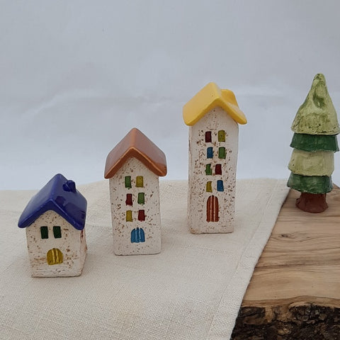 handmade ceramic decorative houses
