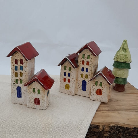 handmade ceramic decorative houses