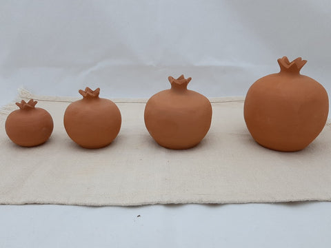 handmade ceramic pomegranate for crafting