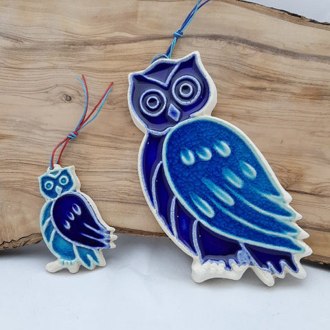 handmade ceramic owl sign