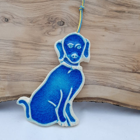 handmade ceramic dog sign